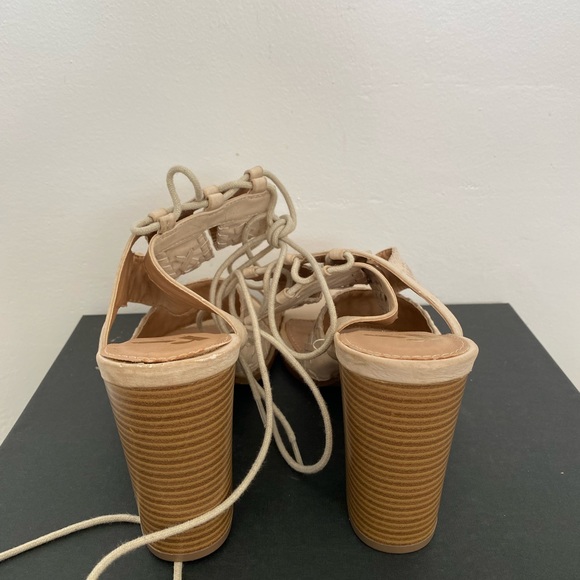 Report Beige Wedge Sandals Lace Up - Picture 4 of 5